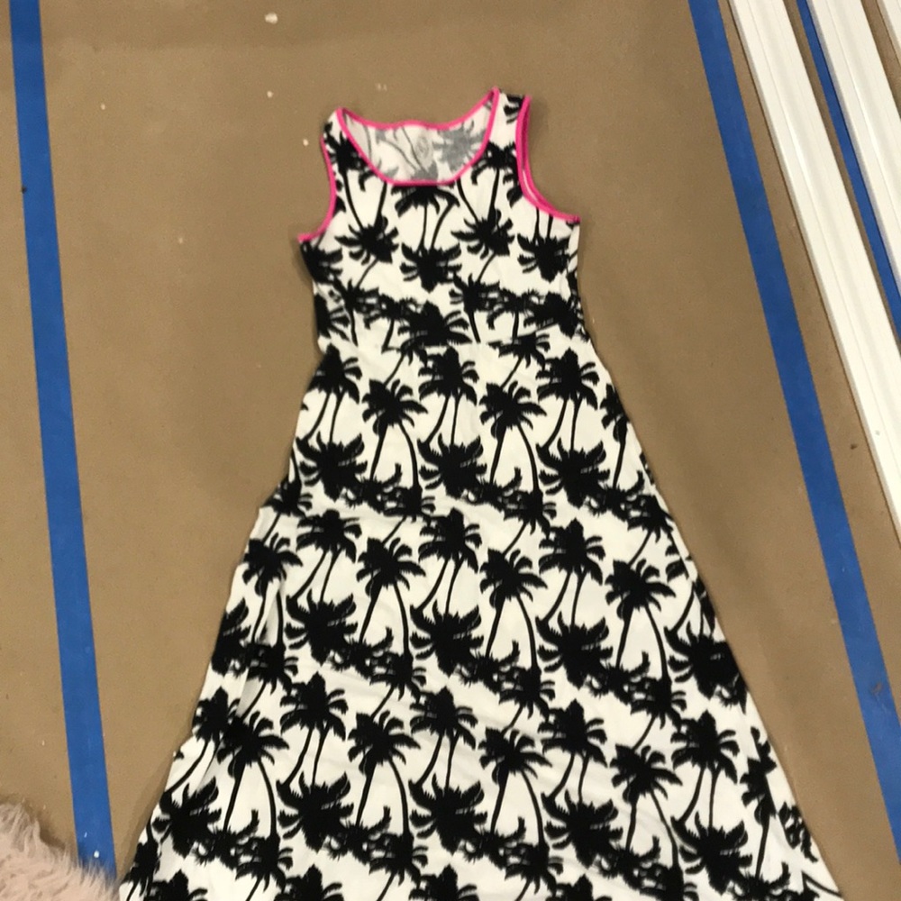 A white palm tree designed summer dress